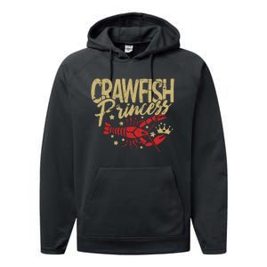 Crawfish Princess Cajun Boil Crayfish Party Wo Girl Performance Fleece Hoodie