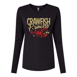 Crawfish Princess Cajun Boil Crayfish Party Wo Girl Womens Cotton Relaxed Long Sleeve T-Shirt