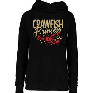 Crawfish Princess Cajun Boil Crayfish Party Wo Girl Womens Funnel Neck Pullover Hood