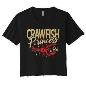 Crawfish Princess Cajun Boil Crayfish Party Wo Girl Women's Crop Top Tee