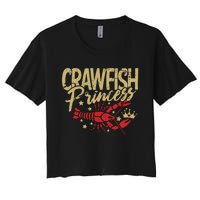 Crawfish Princess Cajun Boil Crayfish Party Wo Girl Women's Crop Top Tee