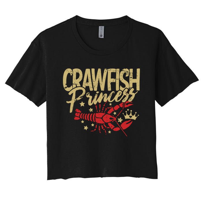 Crawfish Princess Cajun Boil Crayfish Party Wo Girl Women's Crop Top Tee