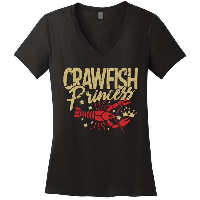 Crawfish Princess Cajun Boil Crayfish Party Wo Girl Women's V-Neck T-Shirt