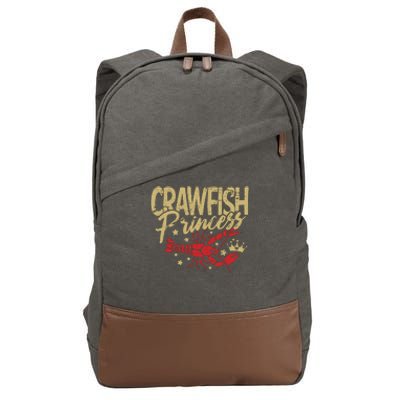 Crawfish Princess Cajun Boil Crayfish Party Wo Girl Cotton Canvas Backpack