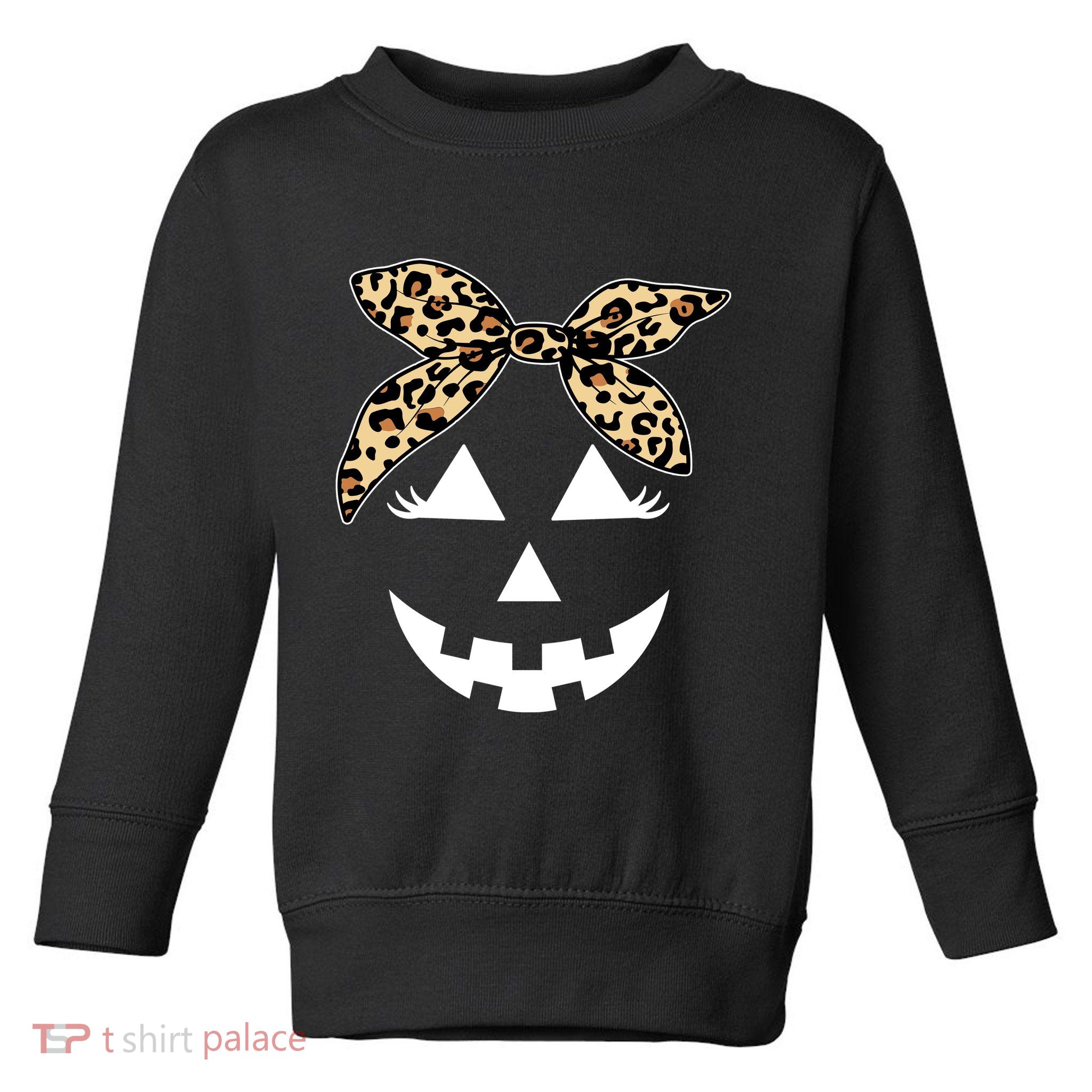 Cheetah Pumpkin Cute Halloween Toddler Sweatshirt