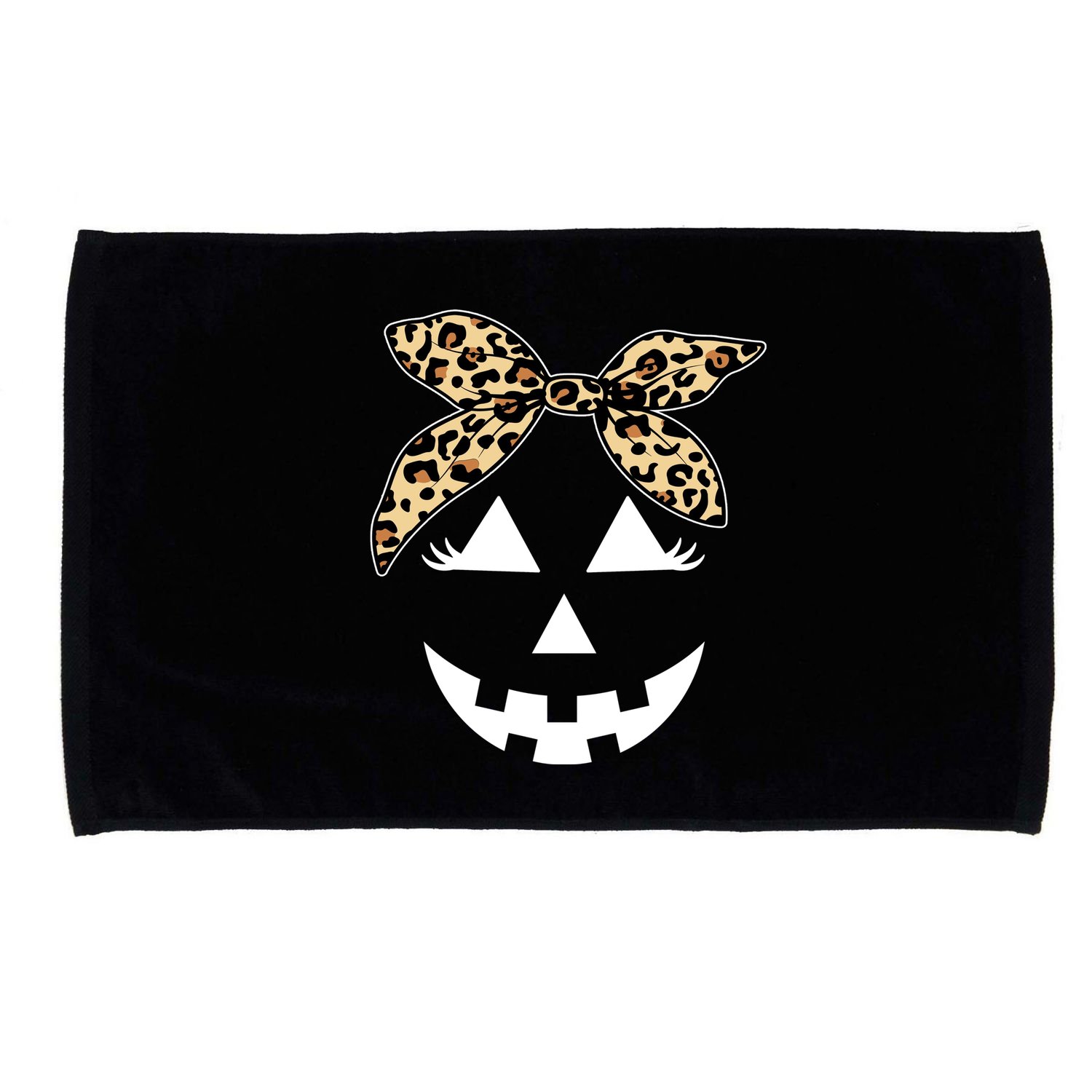 Cheetah Pumpkin Cute Halloween Microfiber Hand Towel