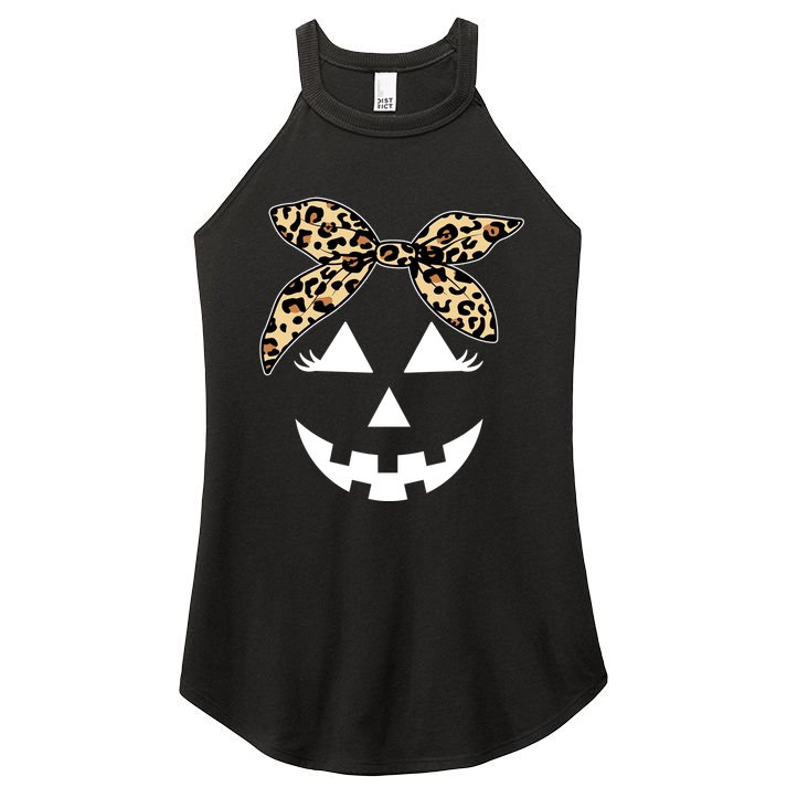 Cheetah Pumpkin Cute Halloween Women's Perfect Tri Rocker Tank
