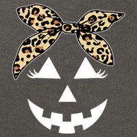 Cheetah Pumpkin Cute Halloween Cotton Canvas Backpack