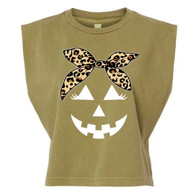 Cheetah Pumpkin Cute Halloween Garment-Dyed Women's Muscle Tee