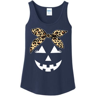 Cheetah Pumpkin Cute Halloween Ladies Essential Tank