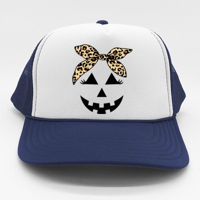 Cheetah Pumpkin Cute Halloween Trucker Hat