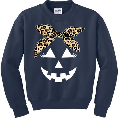 Cheetah Pumpkin Cute Halloween Kids Sweatshirt