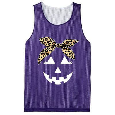 Cheetah Pumpkin Cute Halloween Mesh Reversible Basketball Jersey Tank