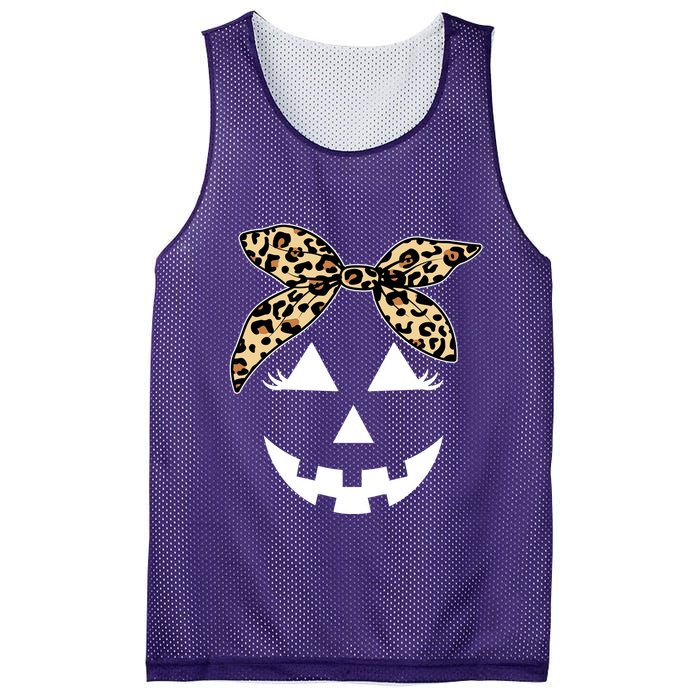 Cheetah Pumpkin Cute Halloween Mesh Reversible Basketball Jersey Tank