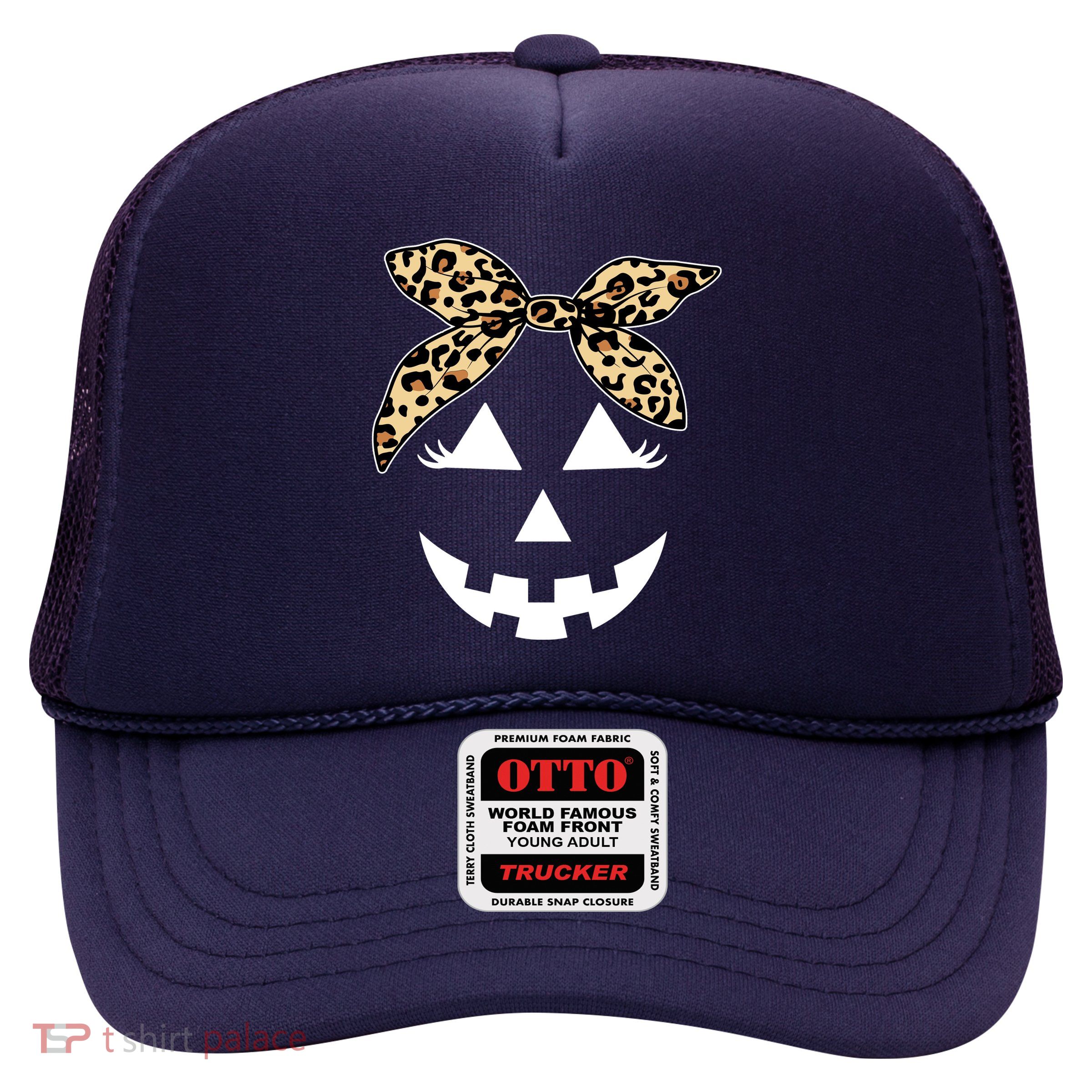 Cheetah Pumpkin Cute Halloween Trucker Hat