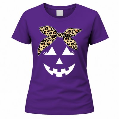 Cheetah Pumpkin Cute Halloween Women's T-Shirt