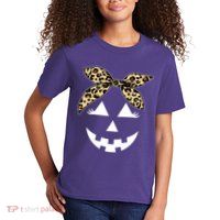 Cheetah Pumpkin Cute Halloween Kids T-Shirt