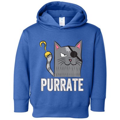 Cat Pirate Cats Halloween Cat Lover Gift Toddler Hoodie