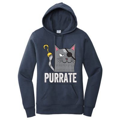 Cat Pirate Cats Halloween Cat Lover Gift Women's Pullover Hoodie