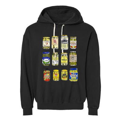 Canned Pickles Canning Season Pickle Jar Lovers Garment-Dyed Fleece Hoodie