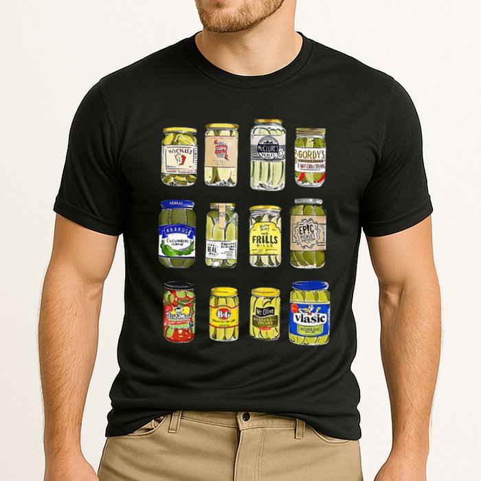 Canned Pickles Canning Season Pickle Jar Lovers Cooling Performance Crew T-Shirt