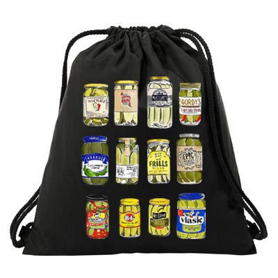 Canned Pickles Canning Season Pickle Jar Lovers Drawstring Bag