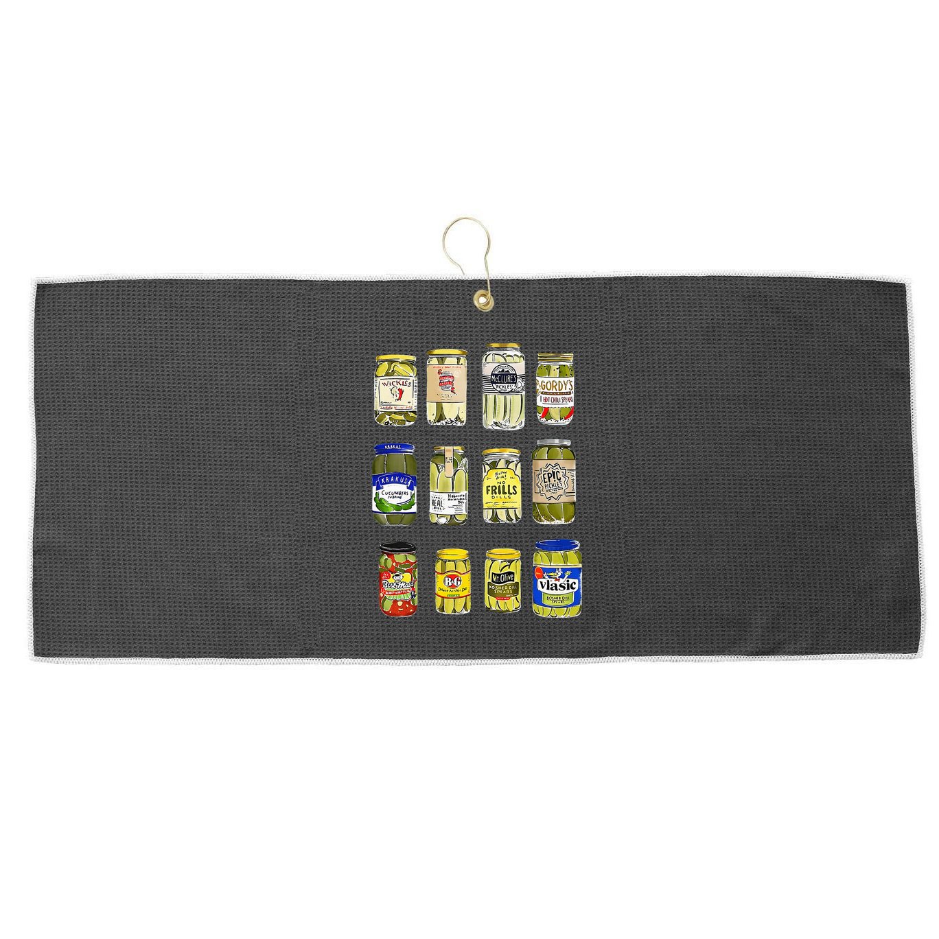 Canned Pickles Canning Season Pickle Jar Lovers Large Microfiber Waffle Golf Towel