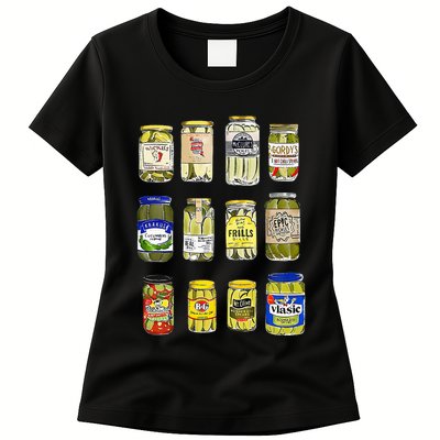 Canned Pickles Canning Season Pickle Jar Lovers Womens T-Shirt