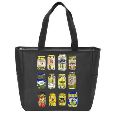 Canned Pickles Canning Season Pickle Jar Lovers Zip Tote Bag