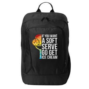 Cool Pickleball Coach Pun Funny Pickleball Gift City Backpack