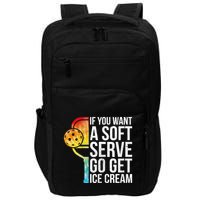 Cool Pickleball Coach Pun Funny Pickleball Gift Impact Tech Backpack