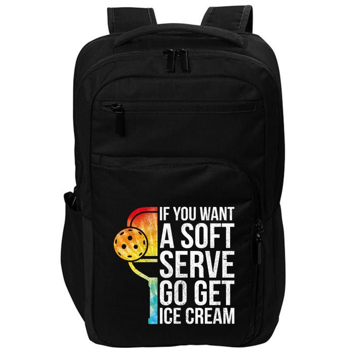 Cool Pickleball Coach Pun Funny Pickleball Gift Impact Tech Backpack