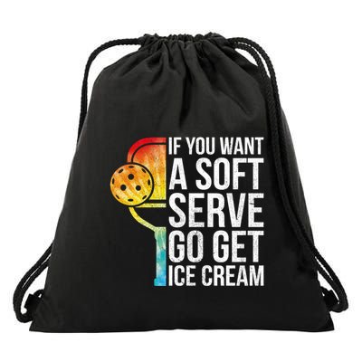 Cool Pickleball Coach Pun Funny Pickleball Gift Drawstring Bag