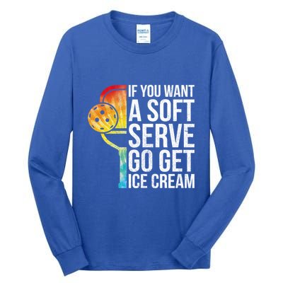 Cool Pickleball Coach Pun Funny Pickleball Gift Tall Long Sleeve T-Shirt