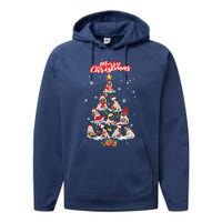 Cute Pugs Christmas Tree With Lover Performance Fleece Hoodie