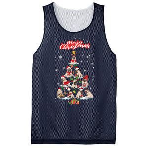 Cute Pugs Christmas Tree With Lover Mesh Reversible Basketball Jersey Tank