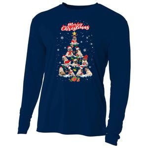 Cute Pugs Christmas Tree With Lover Cooling Performance Long Sleeve Crew