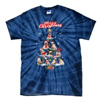 Cute Pugs Christmas Tree With Lover Tie-Dye T-Shirt