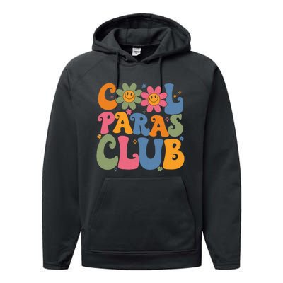 Cool Paras Club Paraprofessional Paraeducator Back To School Performance Fleece Hoodie