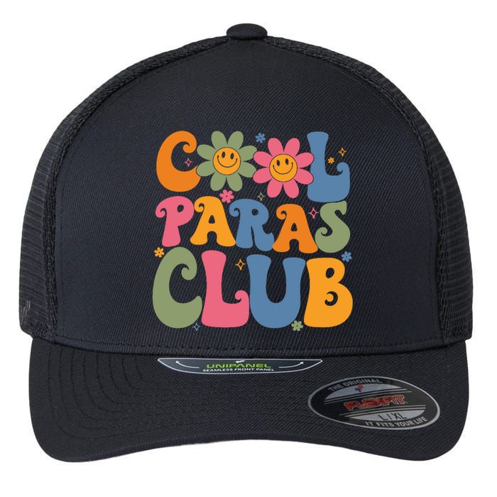 Cool Paras Club Paraprofessional Paraeducator Back To School Flexfit Unipanel Trucker Cap