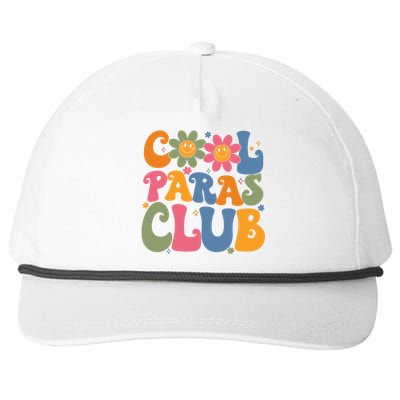 Cool Paras Club Paraprofessional Paraeducator Back To School Snapback Five-Panel Rope Hat