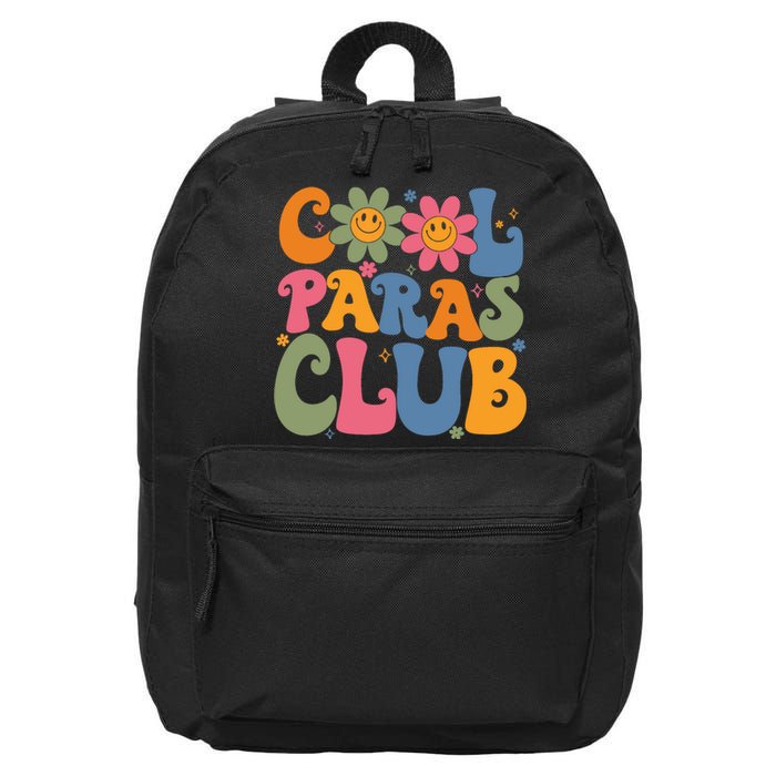 Cool Paras Club Paraprofessional Paraeducator Back To School 16 in Basic Backpack