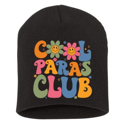 Cool Paras Club Paraprofessional Paraeducator Back To School Short Acrylic Beanie