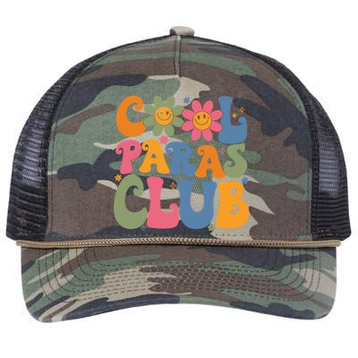 Cool Paras Club Paraprofessional Paraeducator Back To School Retro Rope Trucker Hat Cap