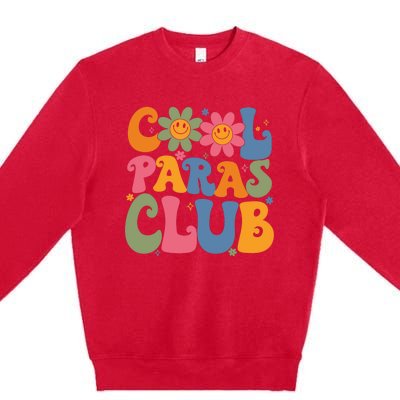 Cool Paras Club Paraprofessional Paraeducator Back To School Premium Crewneck Sweatshirt