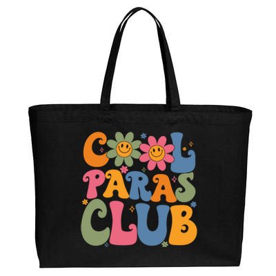 Cool Paras Club Paraprofessional Paraeducator Back To School Cotton Canvas Jumbo Tote