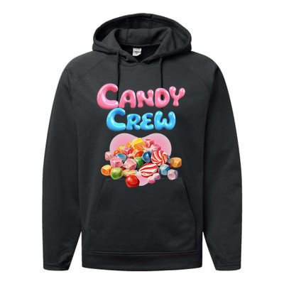 Candy Party Crew Lover Halloween Party Cute Trick Or Treat. Performance Fleece Hoodie