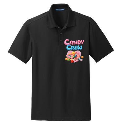 Candy Party Crew Lover Halloween Party Cute Trick Or Treat. Dry Zone Grid Polo