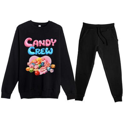 Candy Party Crew Lover Halloween Party Cute Trick Or Treat. Premium Crewneck Sweatsuit Set