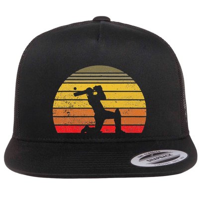 Cricket Player Cricket Sport Vintage Cricket Flatbill Hat